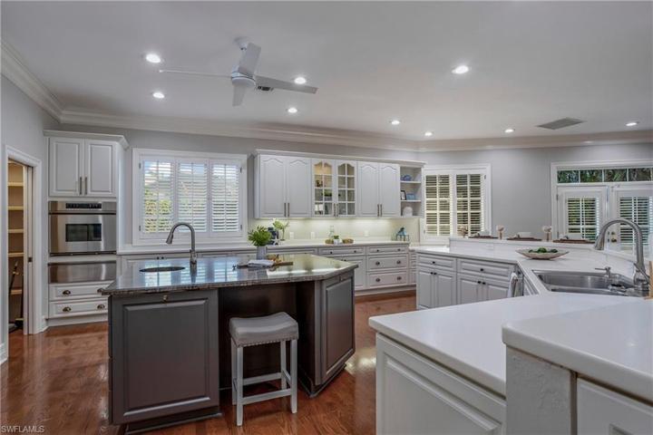 Approximately 1000 sq. feet of combined kitchen, game area and built in bar and large screen TV.