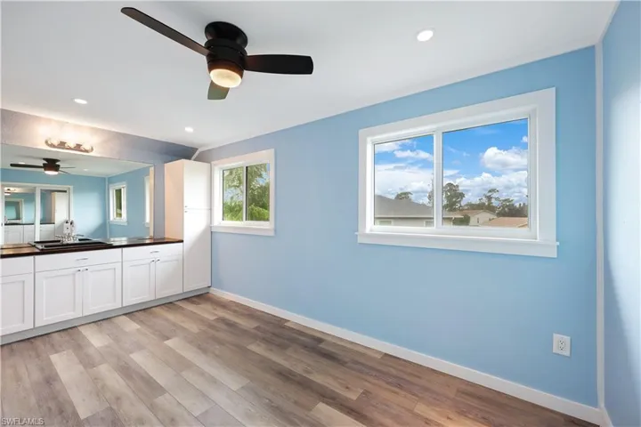 Upstairs laundry room with plumbing to turn into bathroom