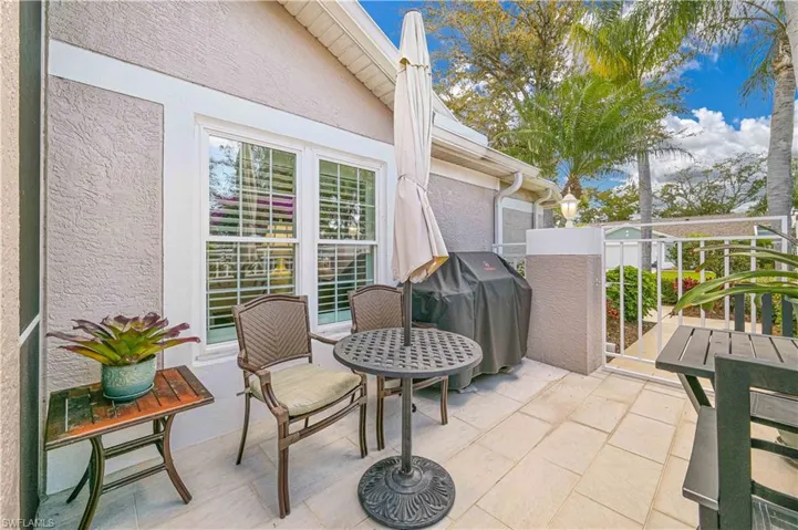 View of patio featuring grilling area