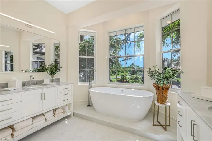 Spa like bath with handmade glazed tiles
