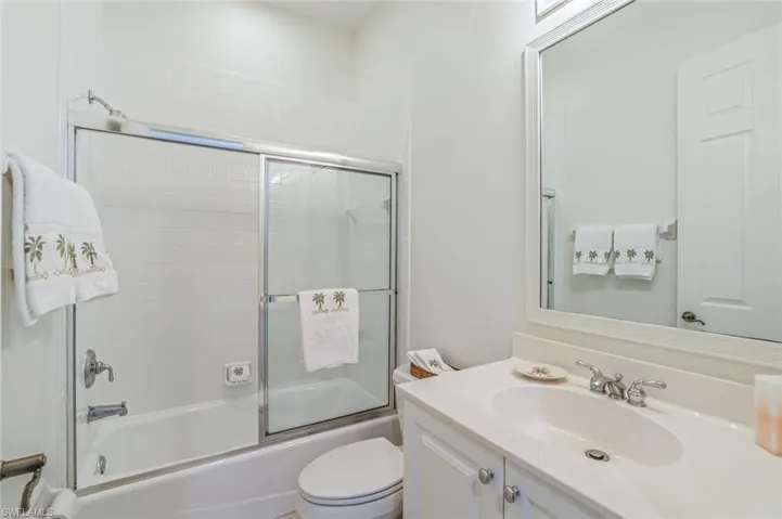 Guest bath has a tub/shower perfect for grandchildren