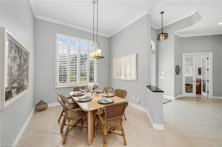 The dining room is large enough to add many around your favorite table.