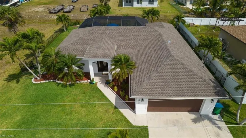 View from above of property