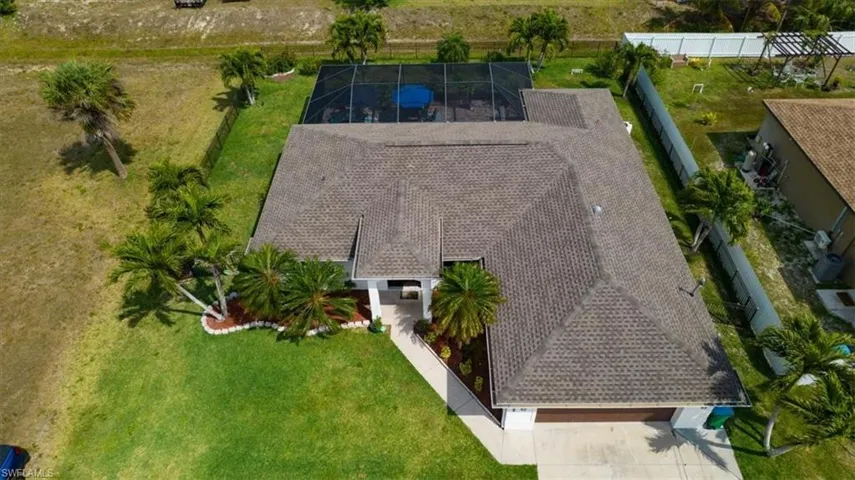 View from above of property