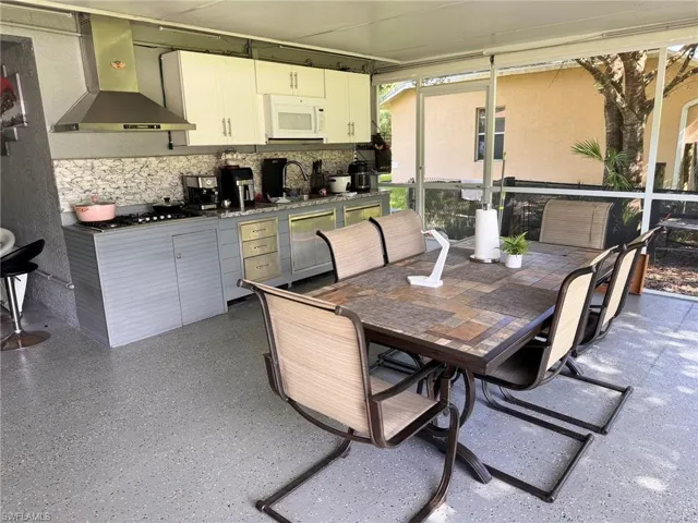 View of patio with sink