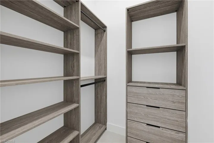 View of walk in closet