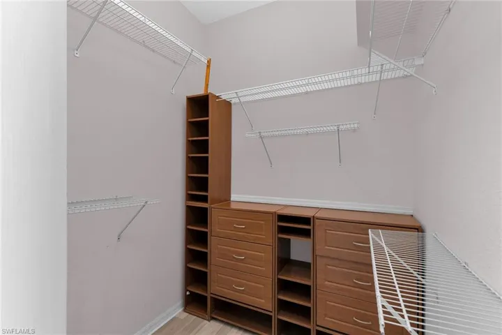 View of walk in closet