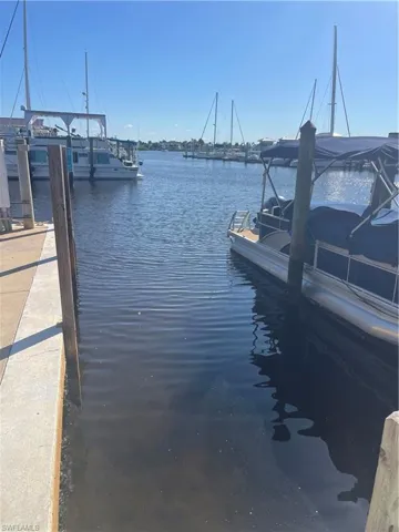 Dock with a water view