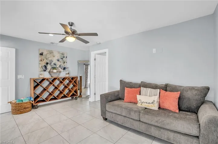 Spacious Office/Den with full bath and access to the lanai/pool area