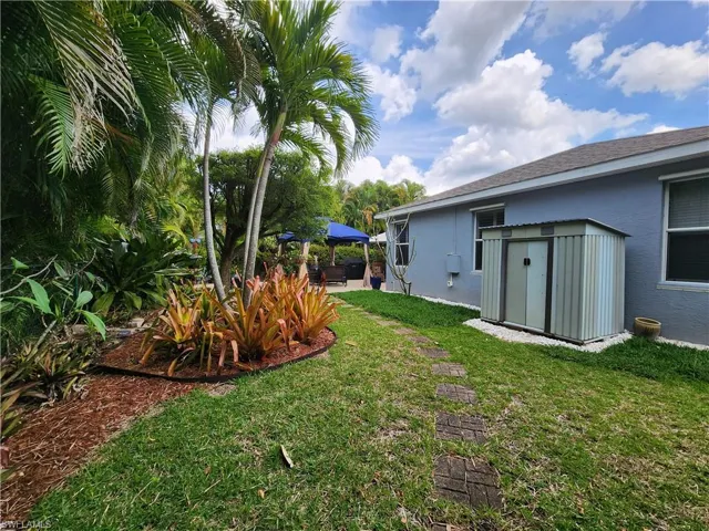 Primary fenced backyard