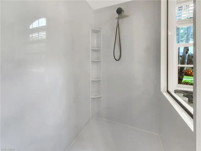New walk-in shower