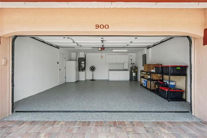 Professional epoxy coated garage floor!