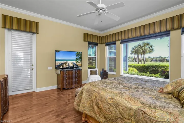 Master bedroom...door leads to lanai...easily accommodates a king-size bed.