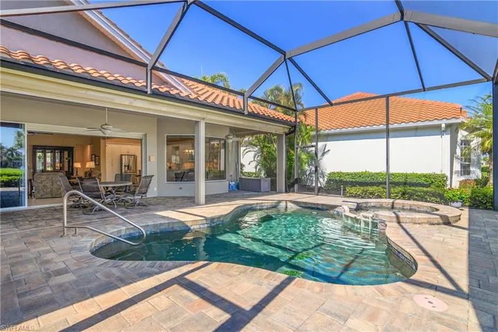 Pool and spa from back right