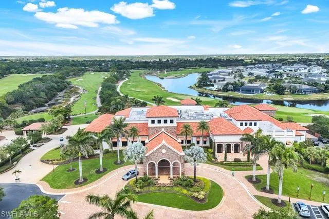 Aerial view of the club and golf course