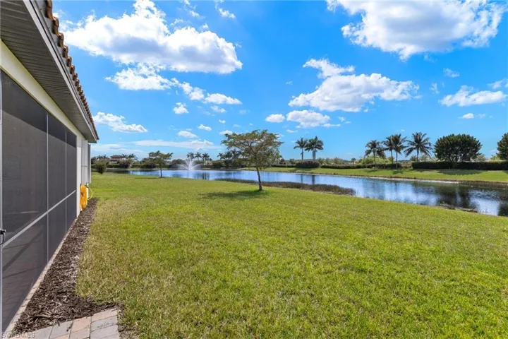 View of yard featuring a water view