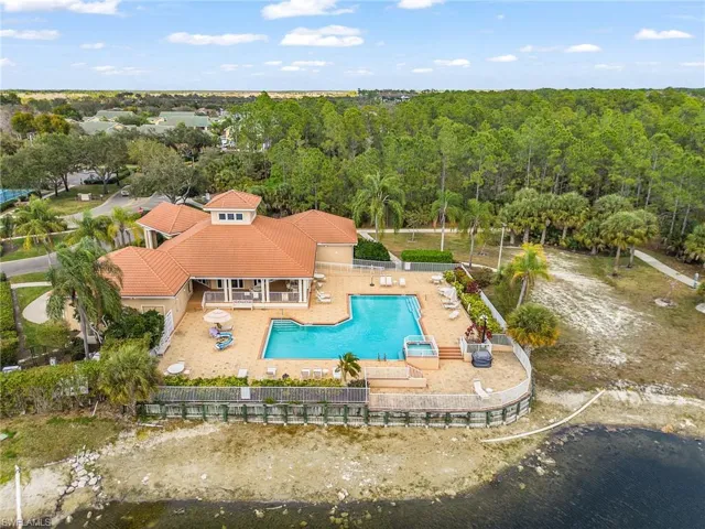 Bird's eye view of a pool