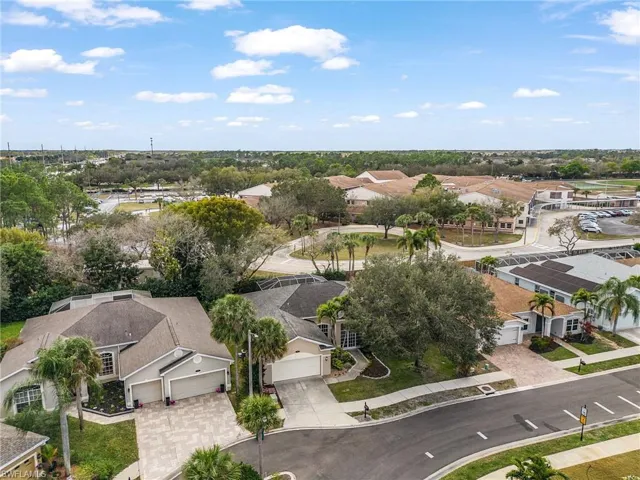 Aerial view of residential area