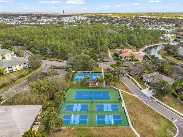 Aerial view of a large body of water