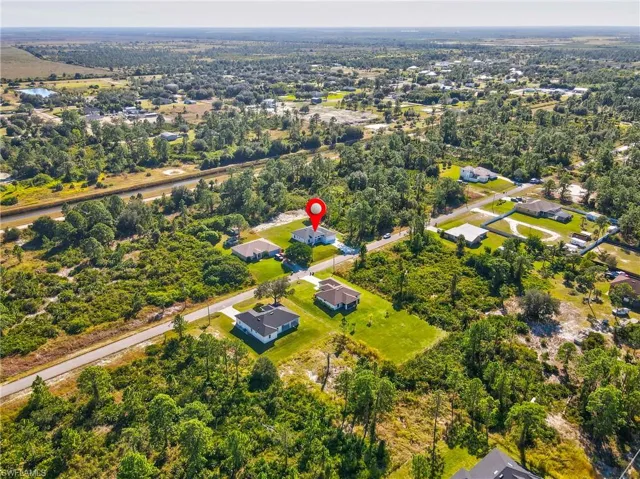 Aerial view of property's location