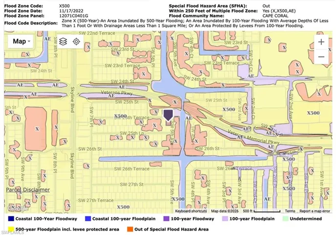 Flood map