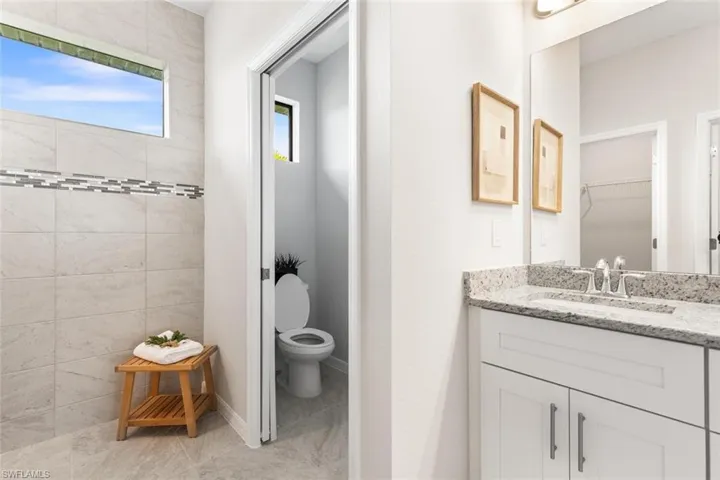 Private commode in Master bath