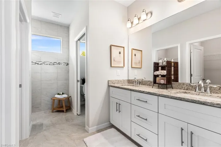 Spacious Master bathroom with walk-in closet
