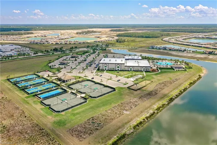 Bird's eye view of a large body of water