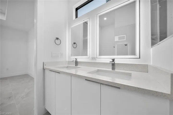 Bathroom with double vanity