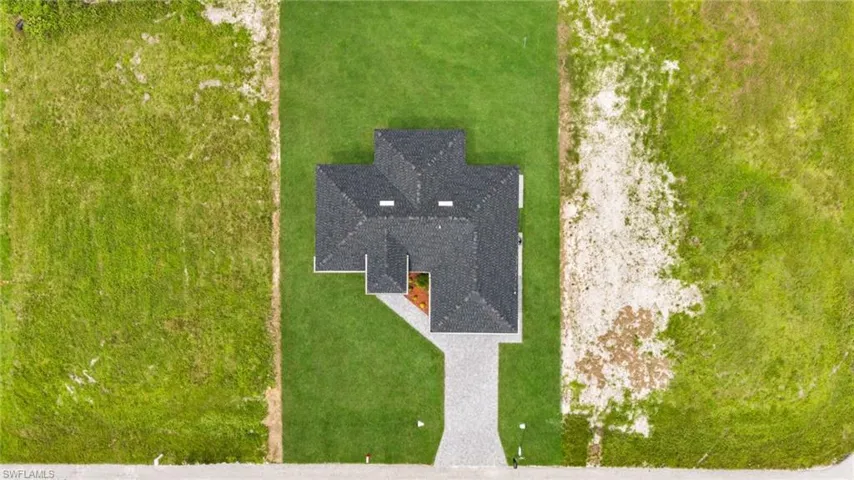 View from above of property