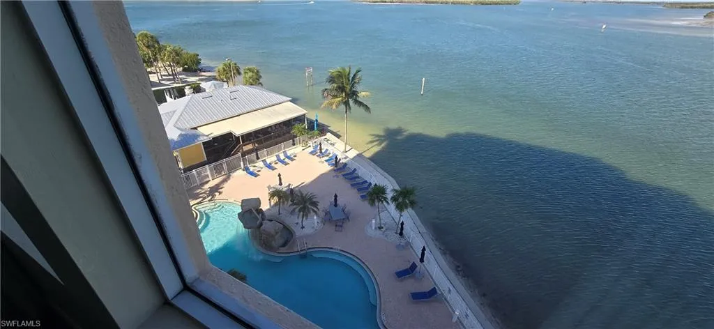 Bird's eye view of a large body of water