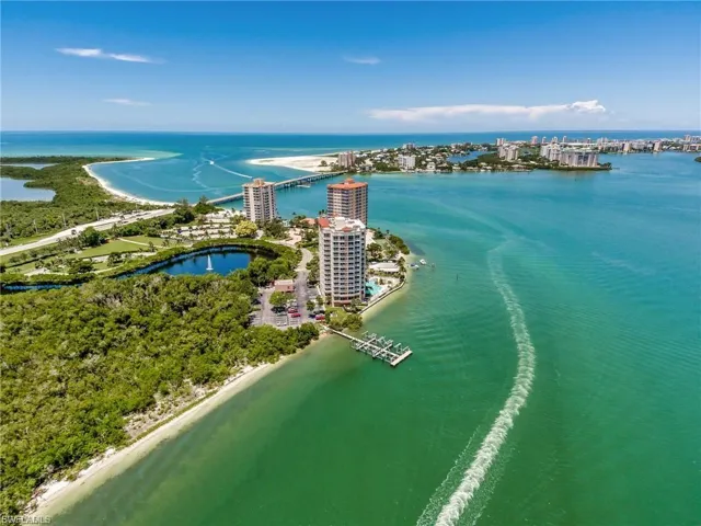 View facing over Lovers Key, Estero Island and Gulf