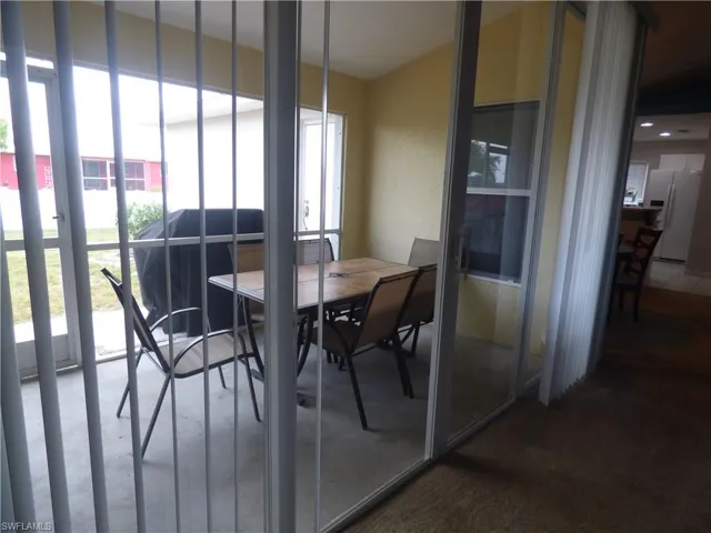 View from living area to patio
