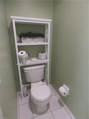 Bathroom with tile flooring