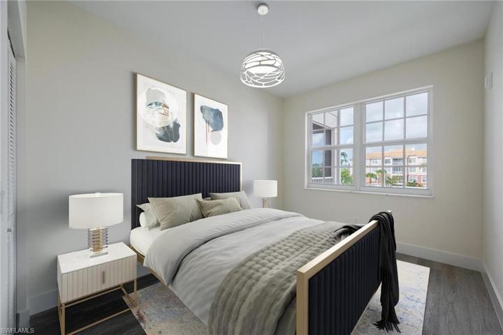 Two Bedroom: Guest Bedroom - virtually staged