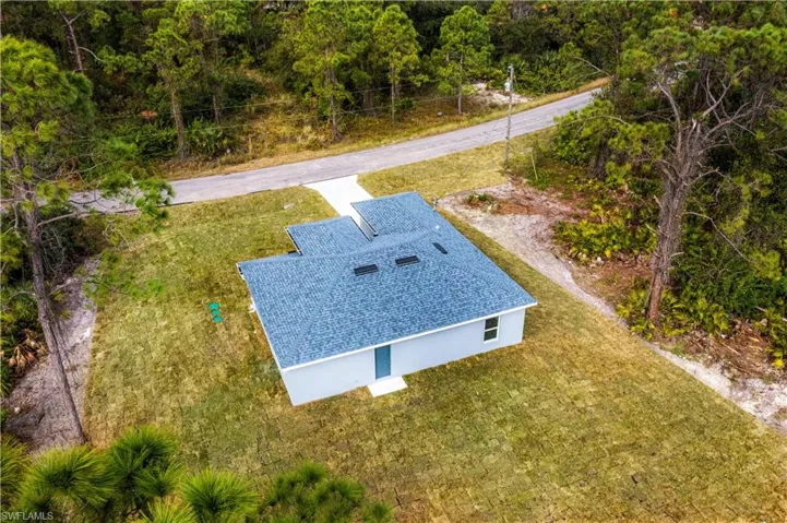 Birds eye view of property