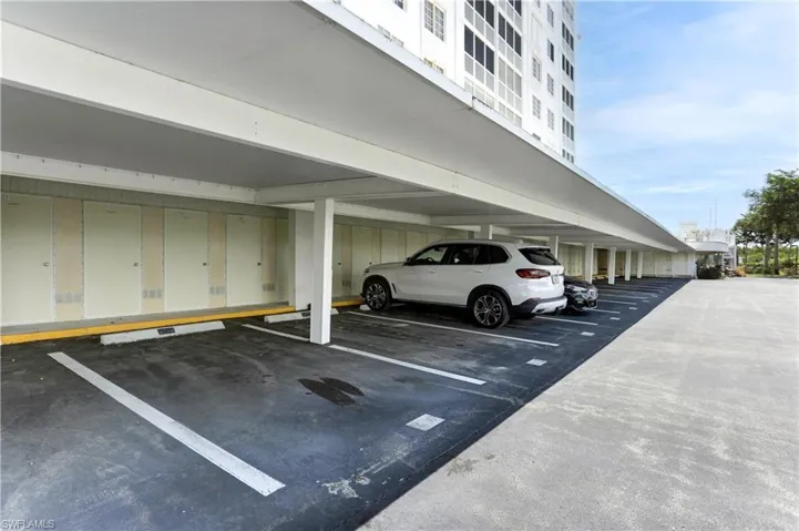 Covered parking and extra storage included.