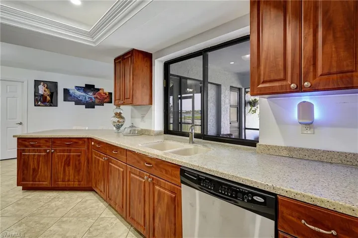 Pass through window for convenience during a party.