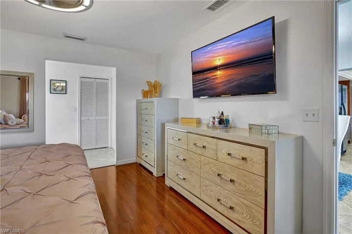 Leads into walk in closet