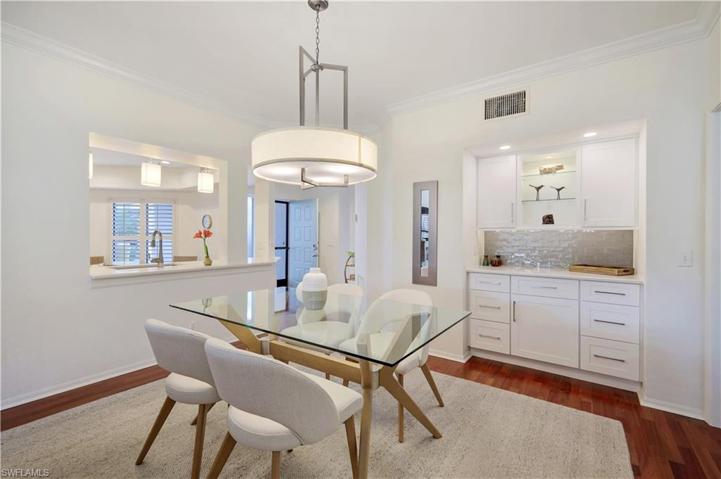 From the lighting fixtures to the cherry floor to the dry bar, each detail was carefully considered.