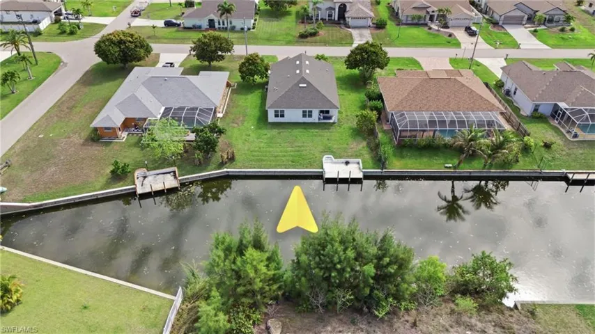 Aerial view of residential area