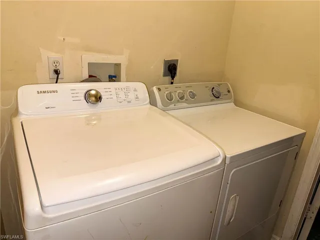 Laundry area featuring washer and dryer
