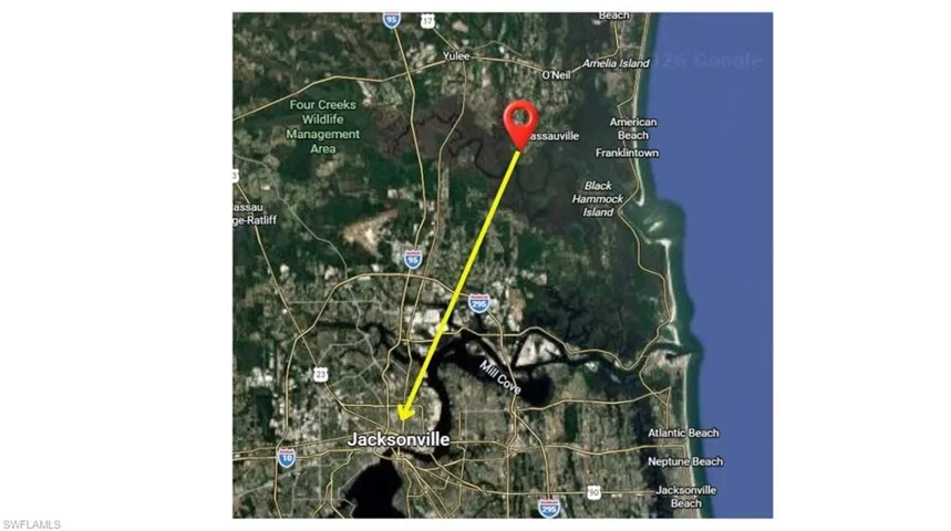 Aerial overview of property's location