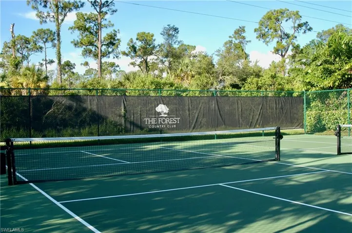 View of tennis court