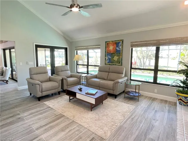 french doors, and a healthy amount of sunlight