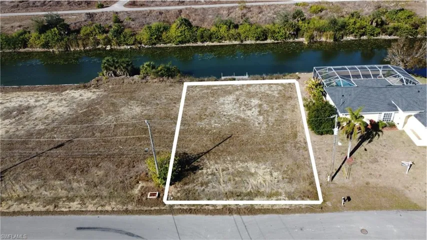 Aerial view of a large body of water