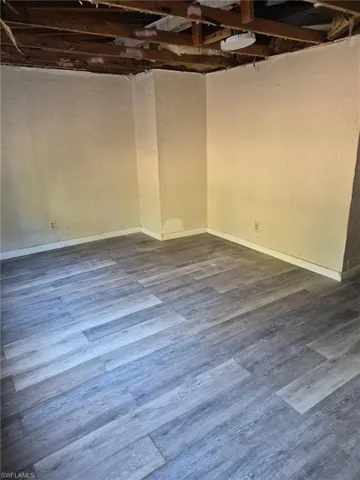 Interior gutted to studs for an open canvas