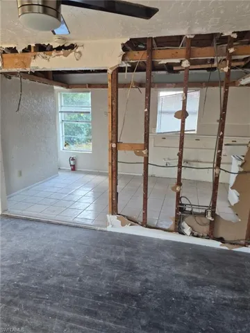 Interior gutted to studs for an open canvas