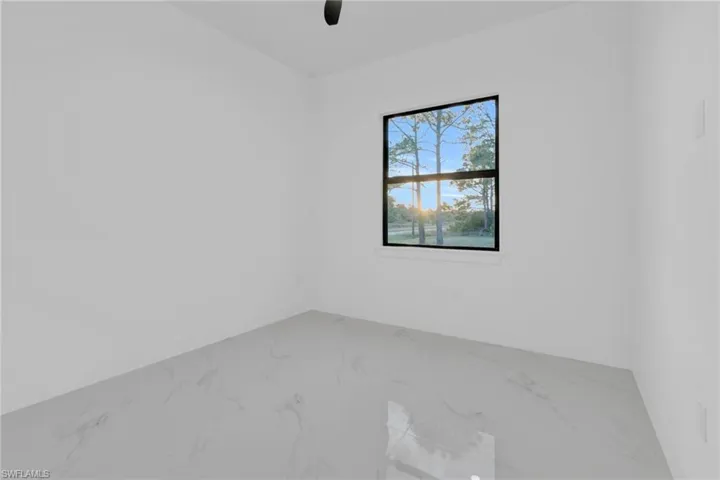Empty room with marble finish floors