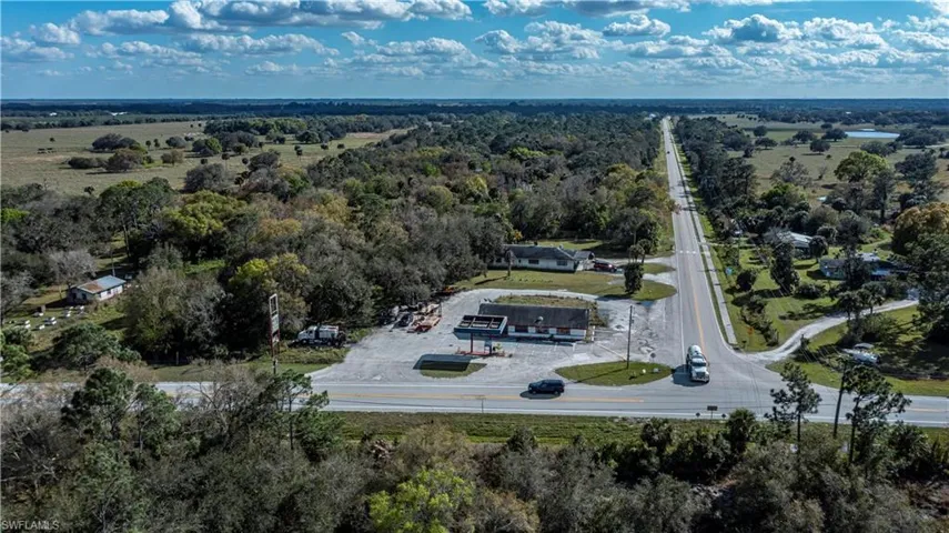 Drone / aerial view featuring a view of trees